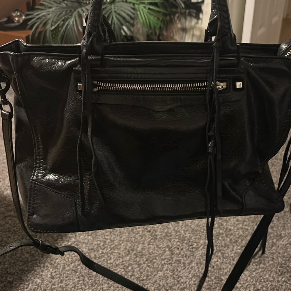 Rebecca Minkoff Black shiny satchel
